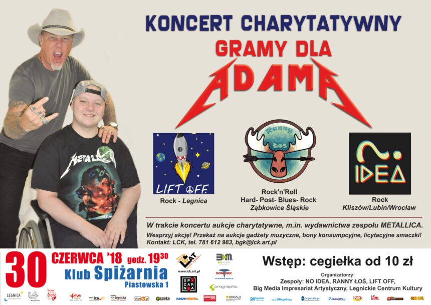 Gramy dla Adama! Zapraszamy na koncert dla chorego sportowca