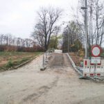 Wejście do legnickiego parku od ul. Wodnej w przebudowie