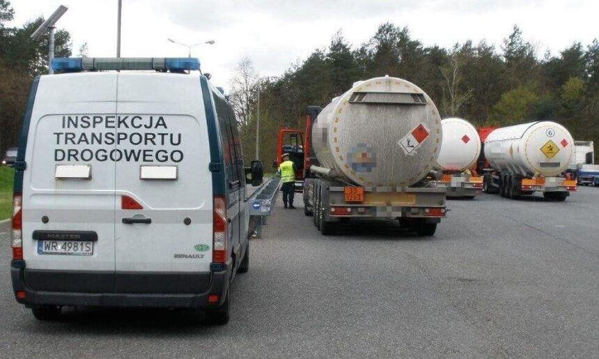 ITD kontrolowała przewóz towarów niebezpiecznych na A4
