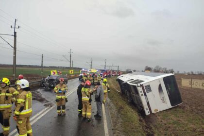 Wypadek autokaru wiozącego legnickie przedszkolaki