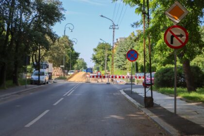 Zamknięte skrzyżowanie Mickiewicza z Oświęcimskiej