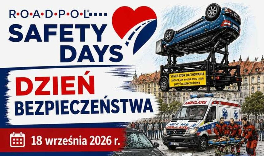 Roadpol Safety Days w Legnicy. Symulacja wypadku i atrakcje na Rynku