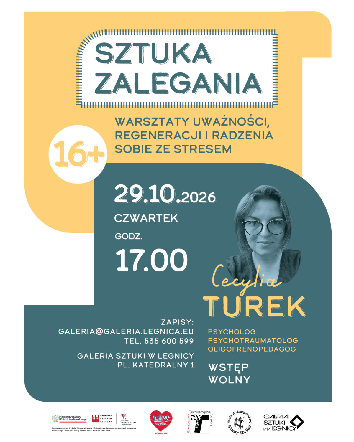 Sztuka zalegania - warsztaty antystresowe dla młodzieży w Galerii sztuki w Legnicy
