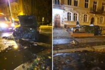 Miesiąc za kółkiem i 5 tys. mandatu. Rozbity mercedes w Legnicy